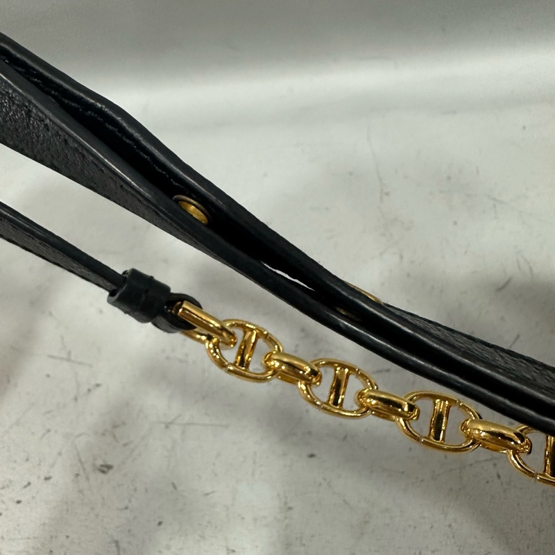 Dior M9243 黑皮金釦caro斜背包 大號-55