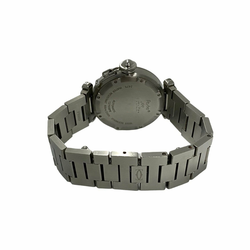 CARTIER Pasha C 不鏽鋼自動腕錶,男士配件,銀色/白色,41154-3