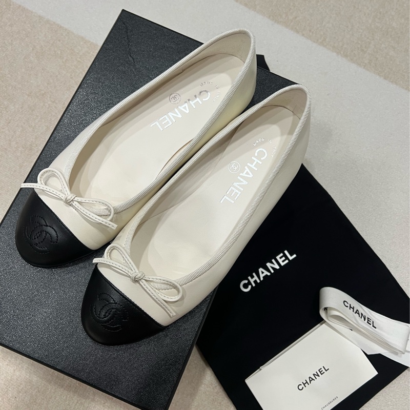 Chanel香奈兒芭蕾舞鞋 黑白色 Ballet flats-0
