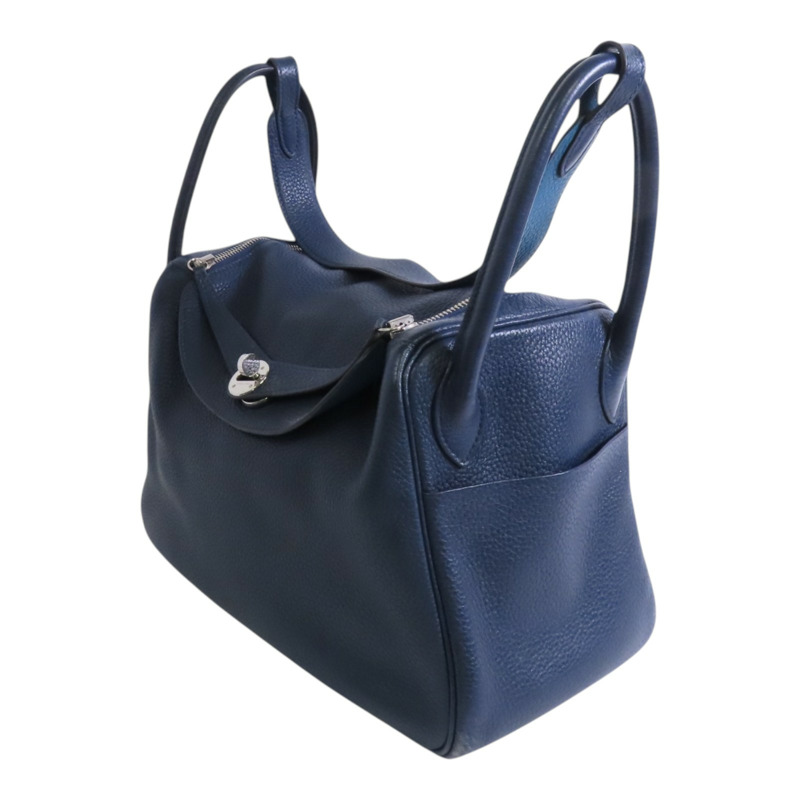 HERMES Togo皮革Lindy 30銀扣肩背袋-2