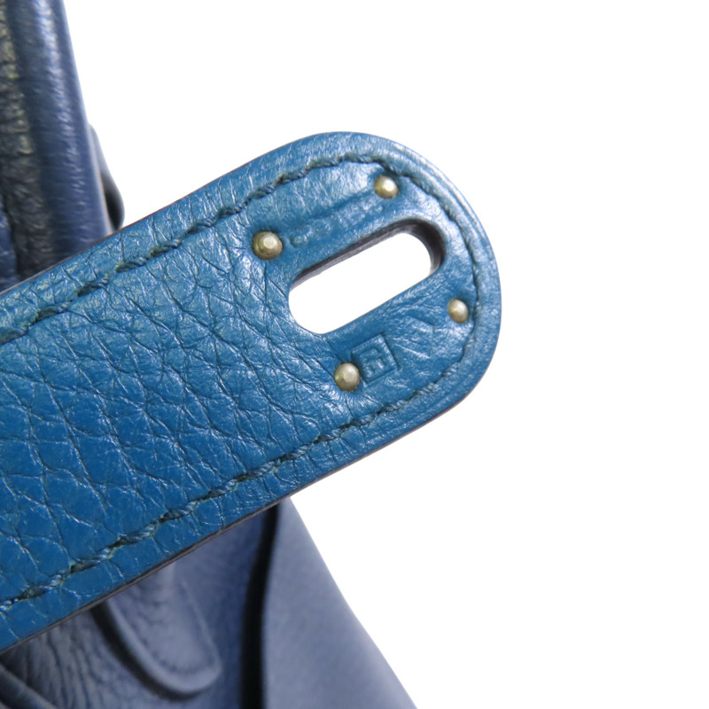 HERMES Togo皮革Lindy 30銀扣肩背袋-6