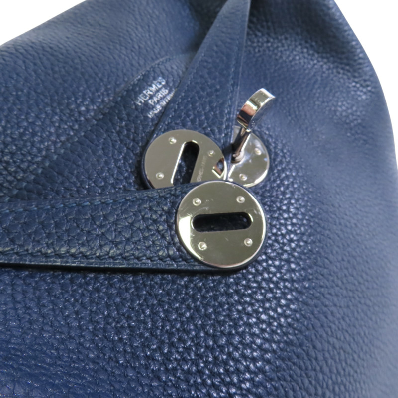 HERMES Togo皮革Lindy 30銀扣肩背袋-8