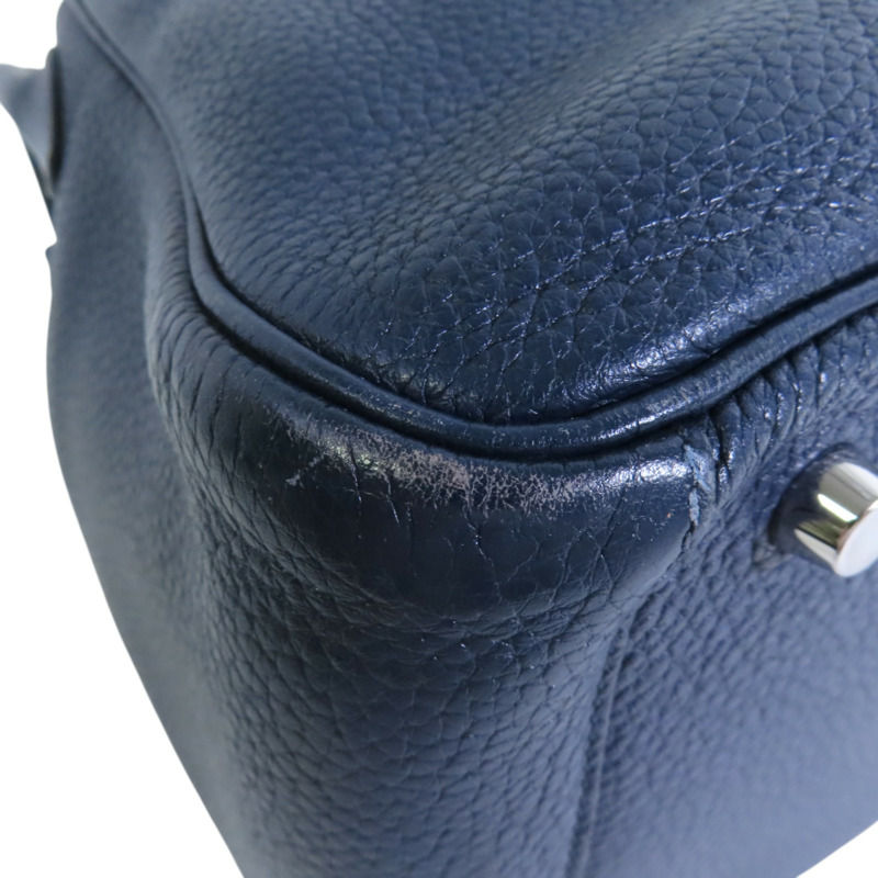 HERMES Togo皮革Lindy 30銀扣肩背袋-10