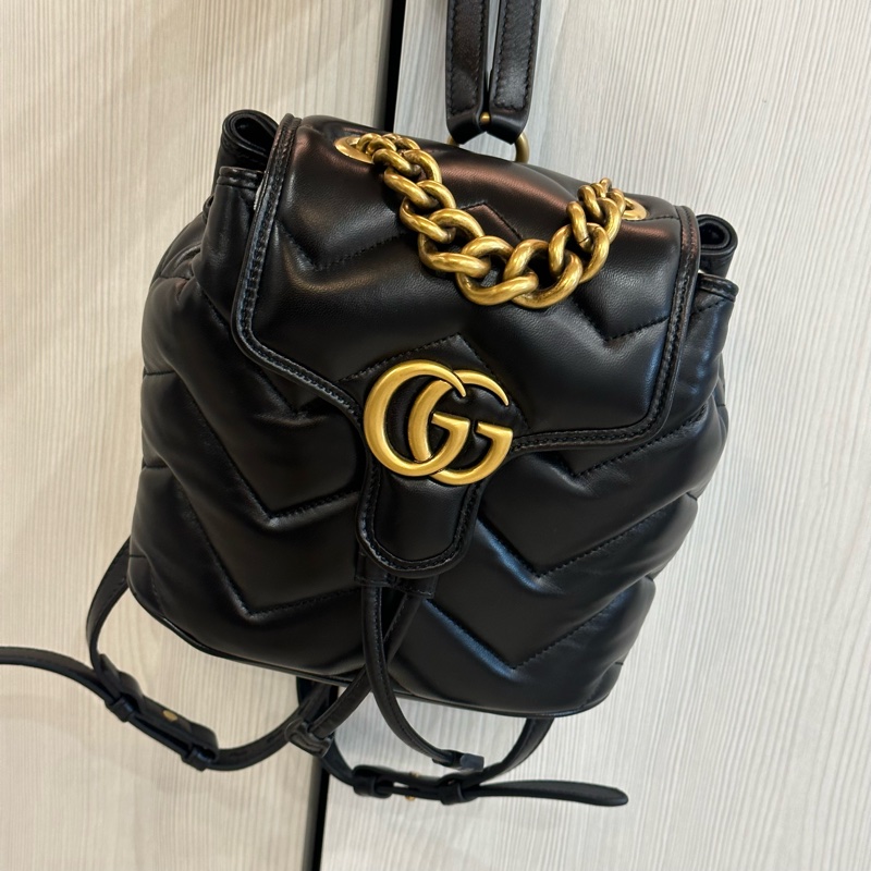 全新閒置24年新款🔥gucci #黑金 #馬蒙系列 #雙肩包 #後背包-4