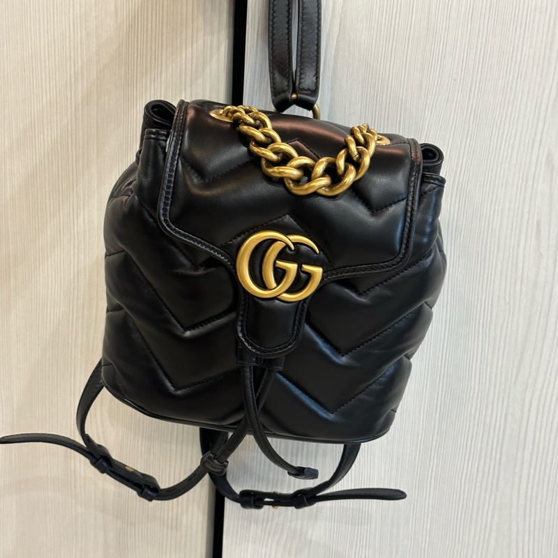 全新閒置24年新款🔥gucci #黑金 #馬蒙系列 #雙肩包 #後背包-5