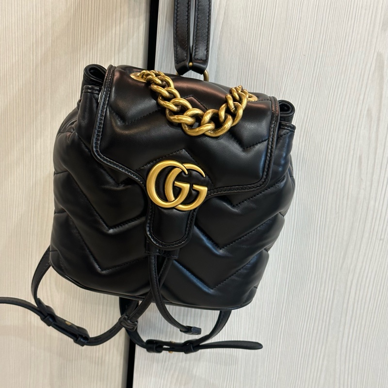 全新閒置24年新款🔥gucci #黑金 #馬蒙系列 #雙肩包 #後背包-8