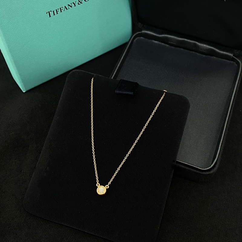 蒂芙尼 Tiffany 經典泡泡 玫瑰金項鍊 鏈長約41cm-0