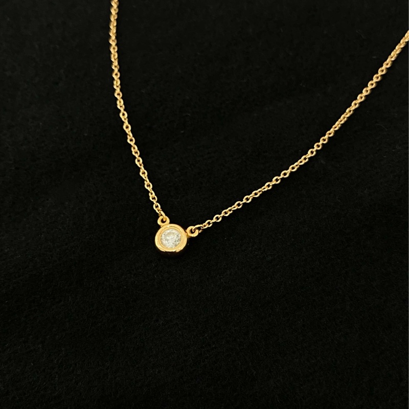 蒂芙尼 Tiffany 經典泡泡 玫瑰金項鍊 鏈長約41cm-1