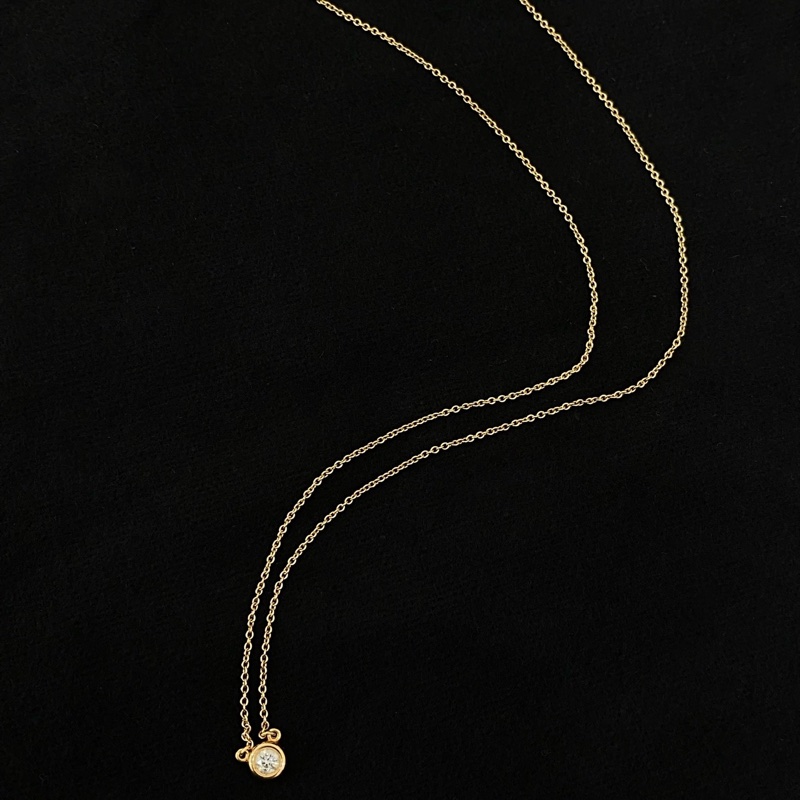 蒂芙尼 Tiffany 經典泡泡 玫瑰金項鍊 鏈長約41cm-2