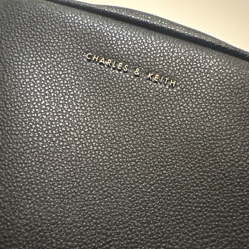 小ck信封荔枝皮短夾（黑）-6