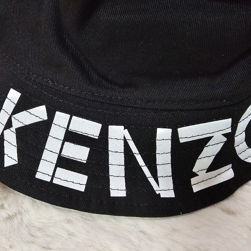 全新 KENZO 大Logo 雙面穿戴 漁夫帽 黑色 白色 M號｜極簡時尚潮帽-2