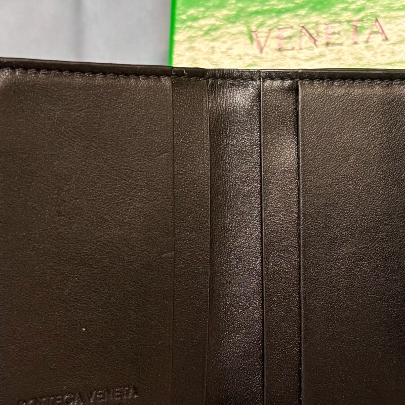 Bottega Venetia大編織小牛皮三折短夾-7