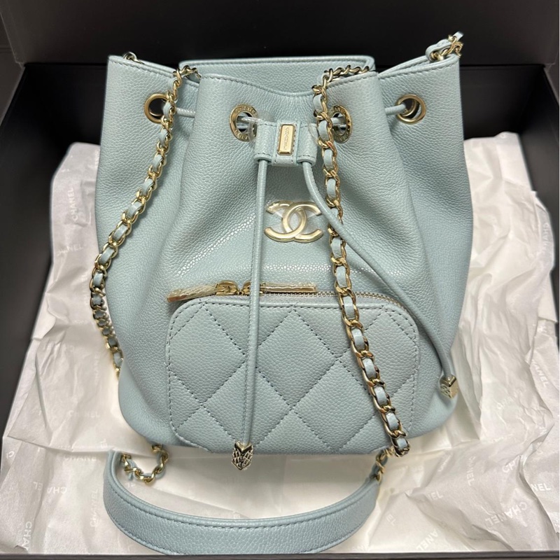Chanel baby blue 水桶包-1