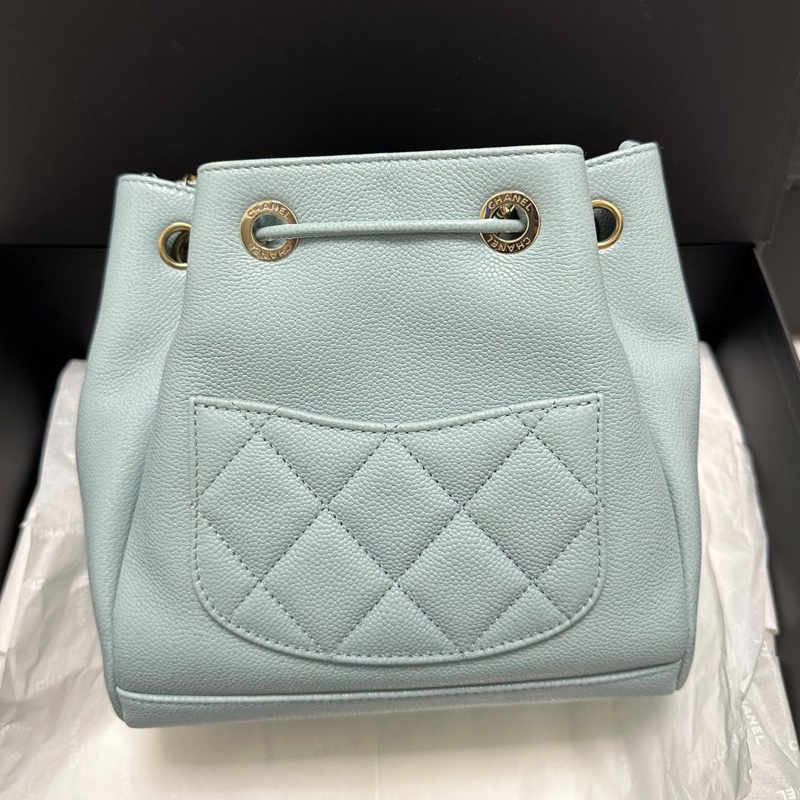 Chanel baby blue 水桶包-4