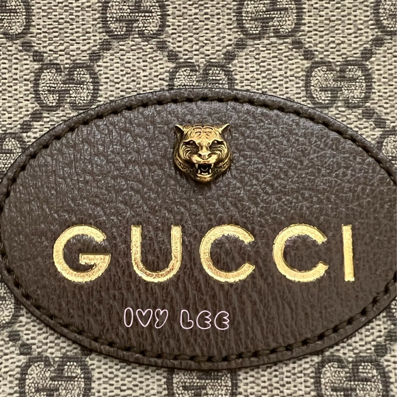 GUCCI 476467 綠紅綠織帶 經典老花虎頭相機包 斜背包  正品 二手精品-2