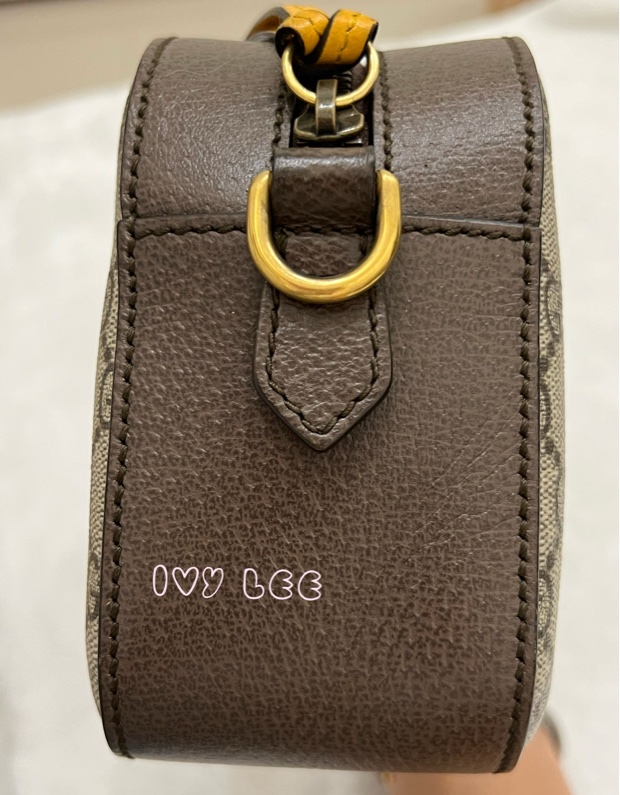 GUCCI 476467 綠紅綠織帶 經典老花虎頭相機包 斜背包  正品 二手精品-4