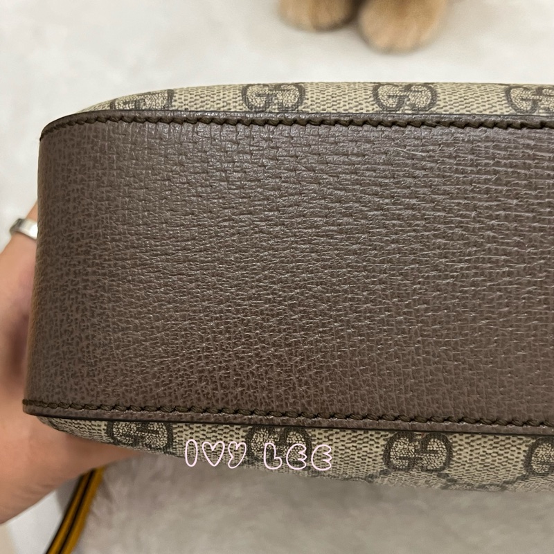 GUCCI 476467 綠紅綠織帶 經典老花虎頭相機包 斜背包  正品 二手精品-26