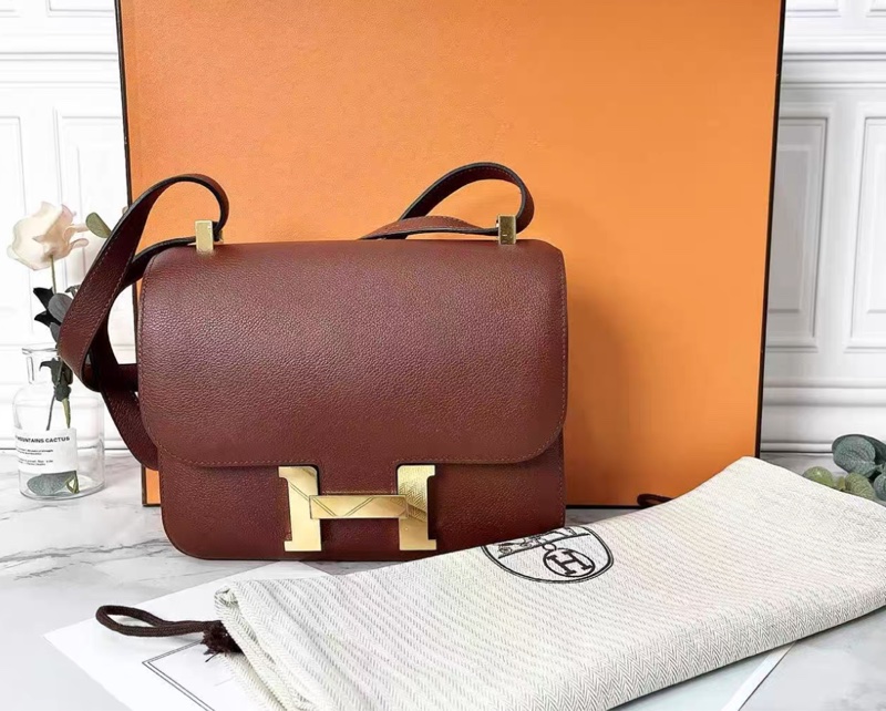 98新 💓 Hermes Constance 24 愛馬仕紅 55 Epsom T年-0