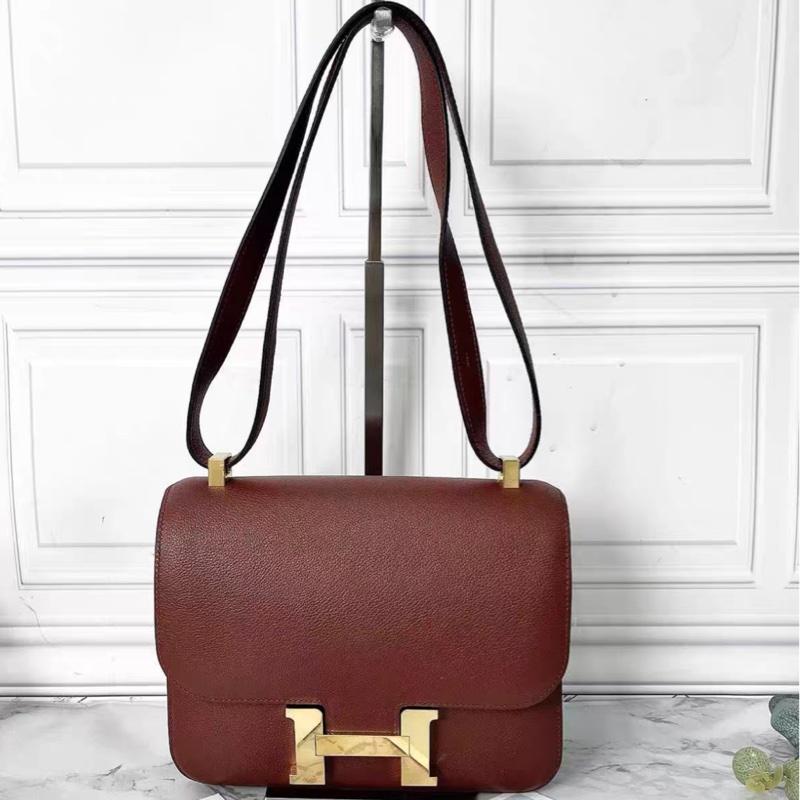 98新 💓 Hermes Constance 24 愛馬仕紅 55 Epsom T年-1