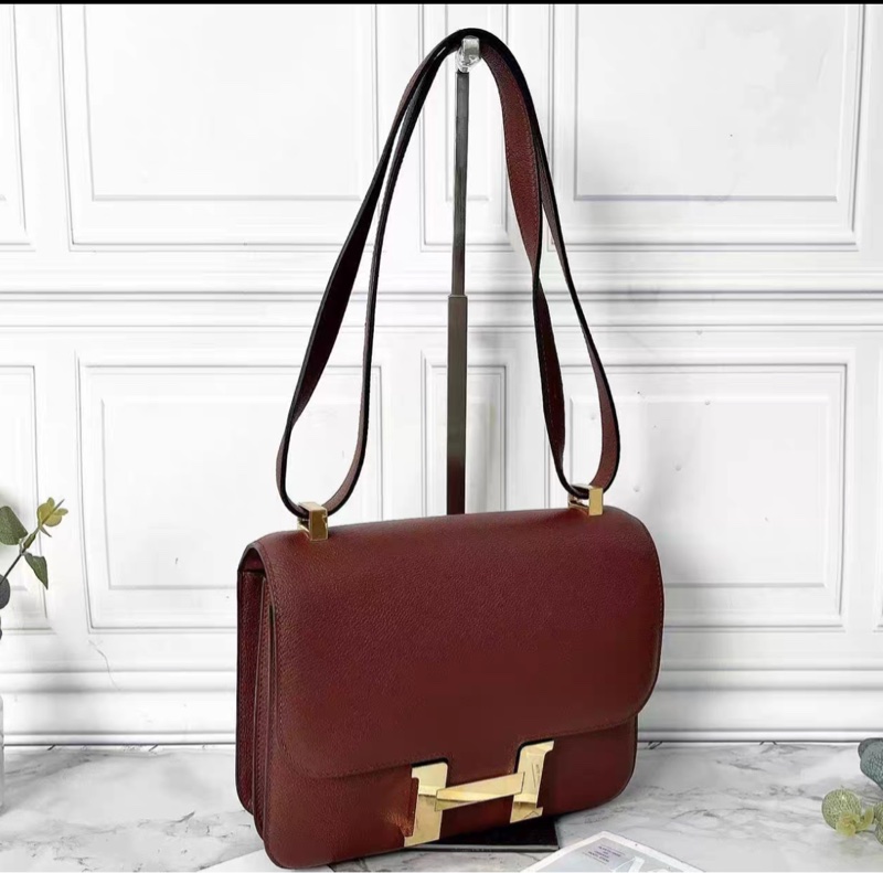 98新 💓 Hermes Constance 24 愛馬仕紅 55 Epsom T年-4