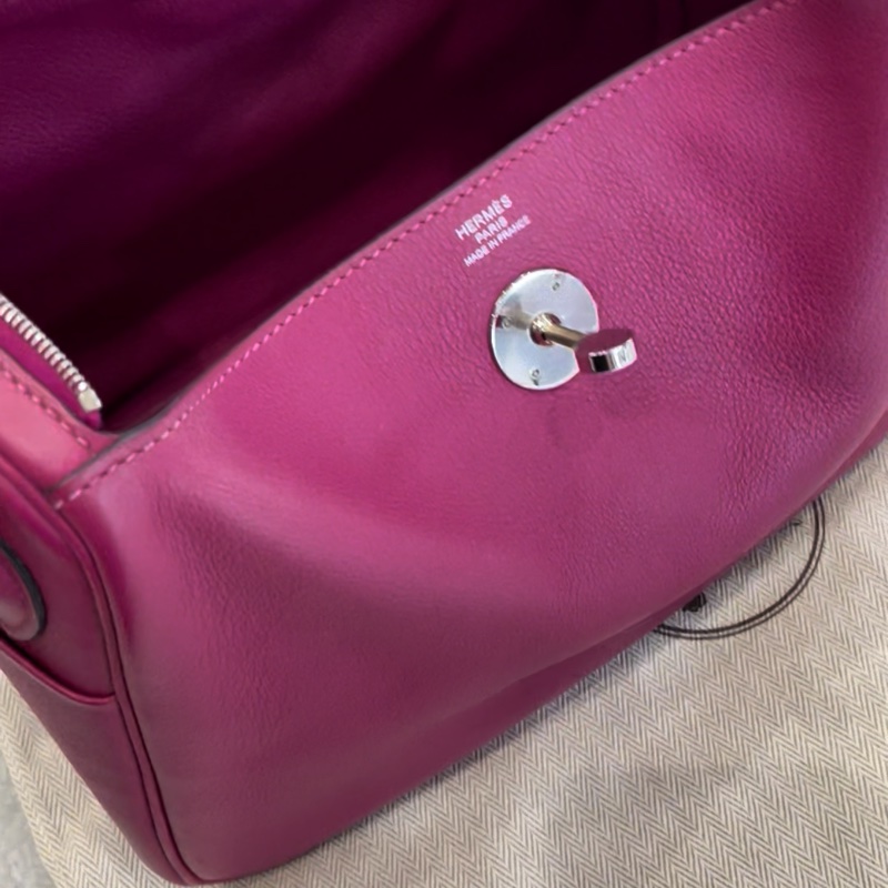 🌈Hermes💜Lindy 26💜紫色銀扣🌟98新🌈Evercolor皮🌟-1