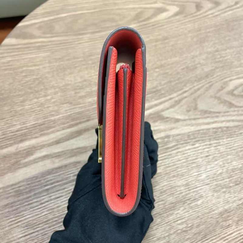 🌈Hermes❤️Constance Wallet❤️齋普爾粉金扣❤️99新🌟Epsom皮🌟閑置🌟短銀包🌟-7