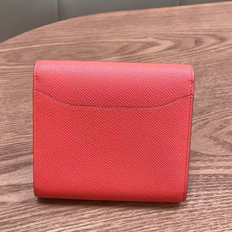 🌈Hermes❤️Constance Wallet❤️齋普爾粉金扣❤️99新🌟Epsom皮🌟閑置🌟短銀包🌟-8
