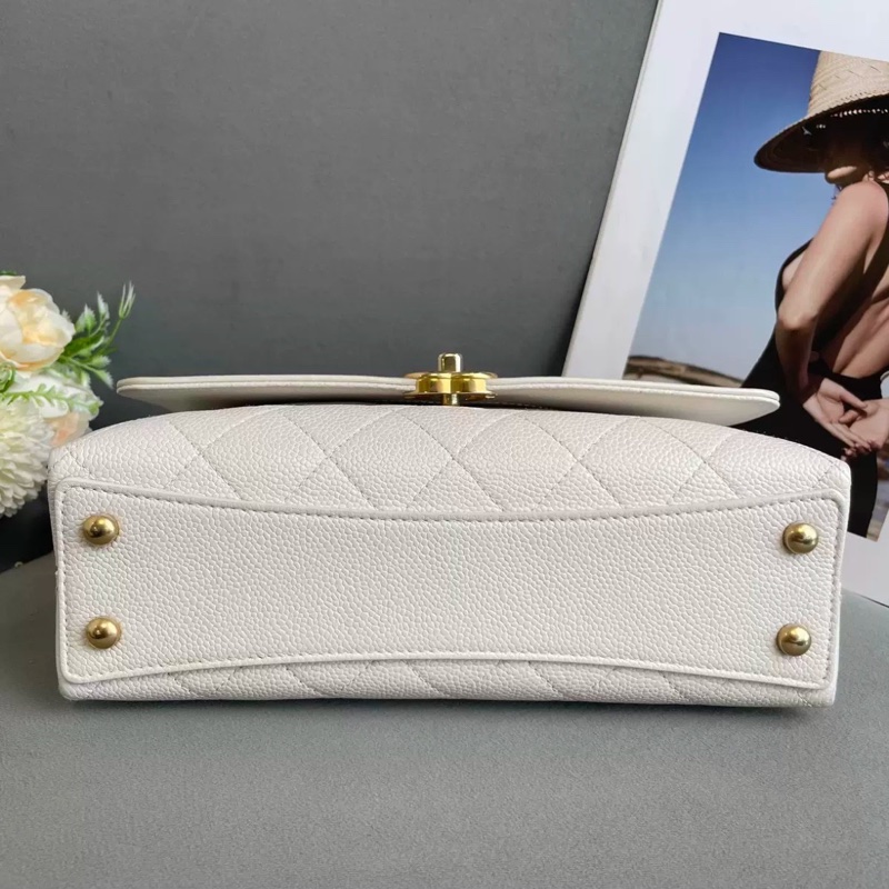 99新🆕Chanel白金荔枝紋Affinity翻蓋菱格手提斜挎單肩包-11