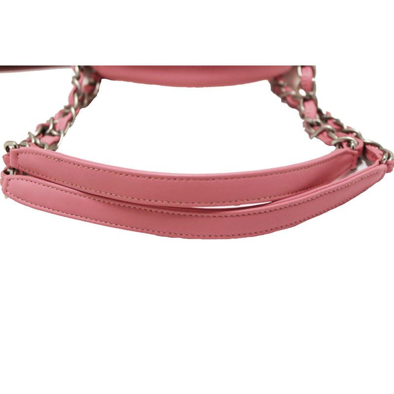 Chanel Pink Pinstripe Canvas Medium Deauville Shopping Tote-7