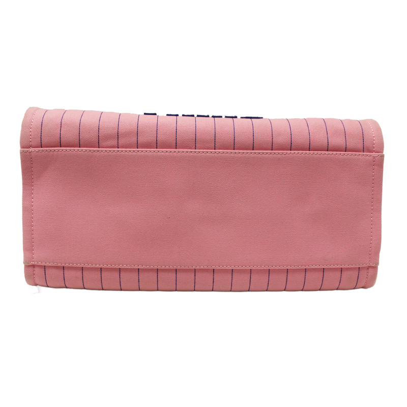 Chanel Pink Pinstripe Canvas Medium Deauville Shopping Tote-15