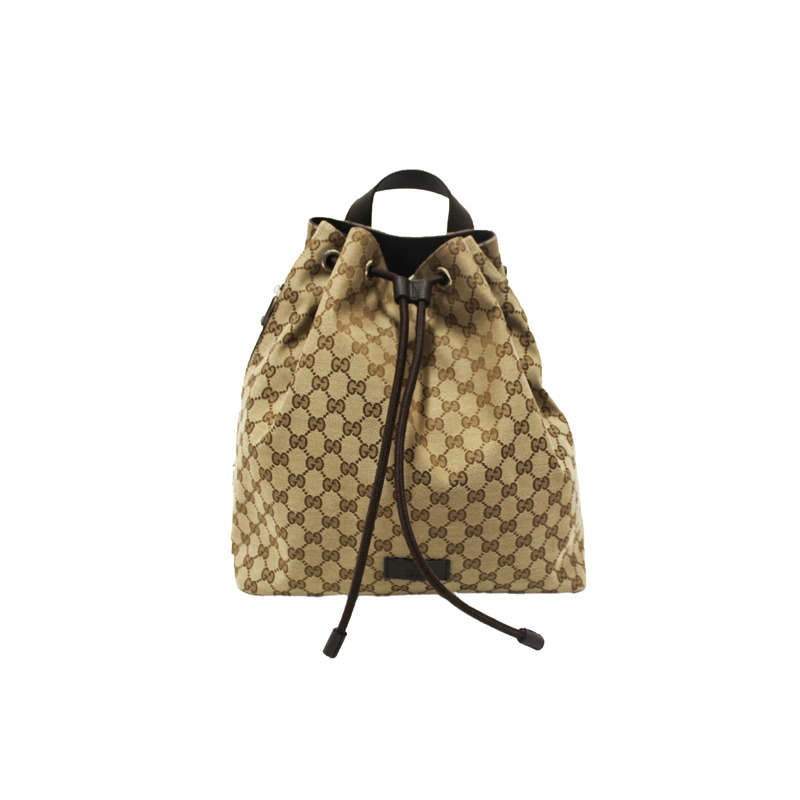 Gucci Beige GG Canvas Drawstring Medium Backpack 449175-0