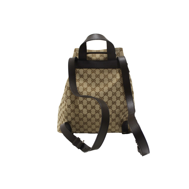 Gucci Beige GG Canvas Drawstring Medium Backpack 449175-2