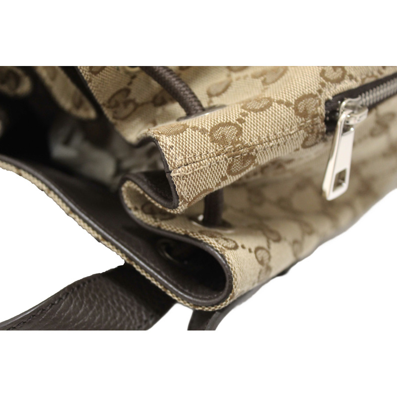 Gucci Beige GG Canvas Drawstring Medium Backpack 449175-8