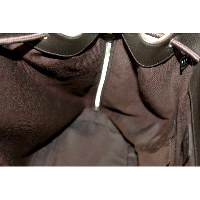 Gucci Beige GG Canvas Drawstring Medium Backpack 449175-12