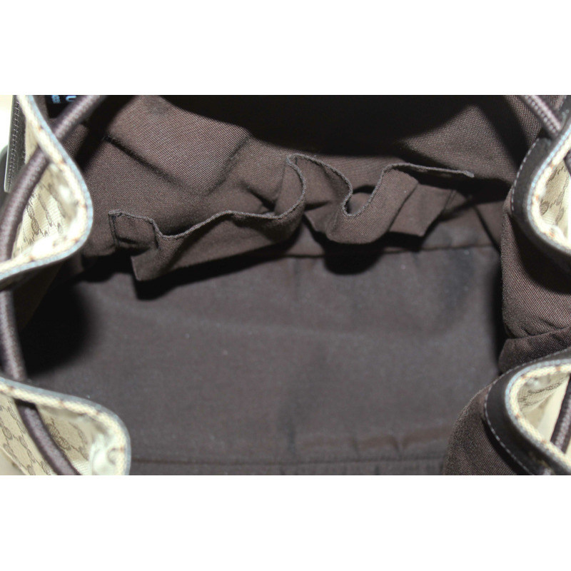 Gucci Beige GG Canvas Drawstring Medium Backpack 449175-14