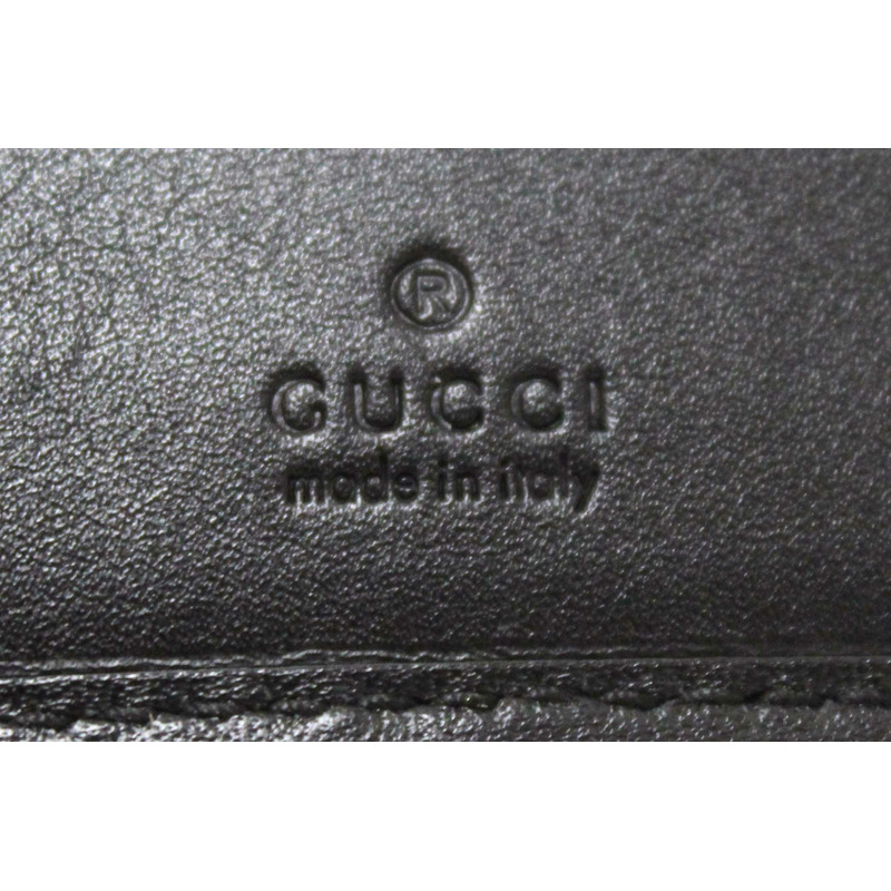 Gucci Black Marmont Chevron Leather Three Folded Wallet 474802 Wallet-22