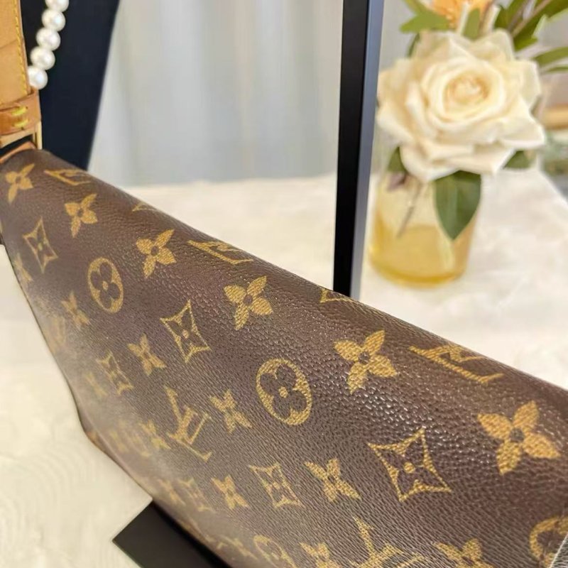 LV 老花橫版中古王菲包 99年 98新 25*18*5 配件塵袋-3