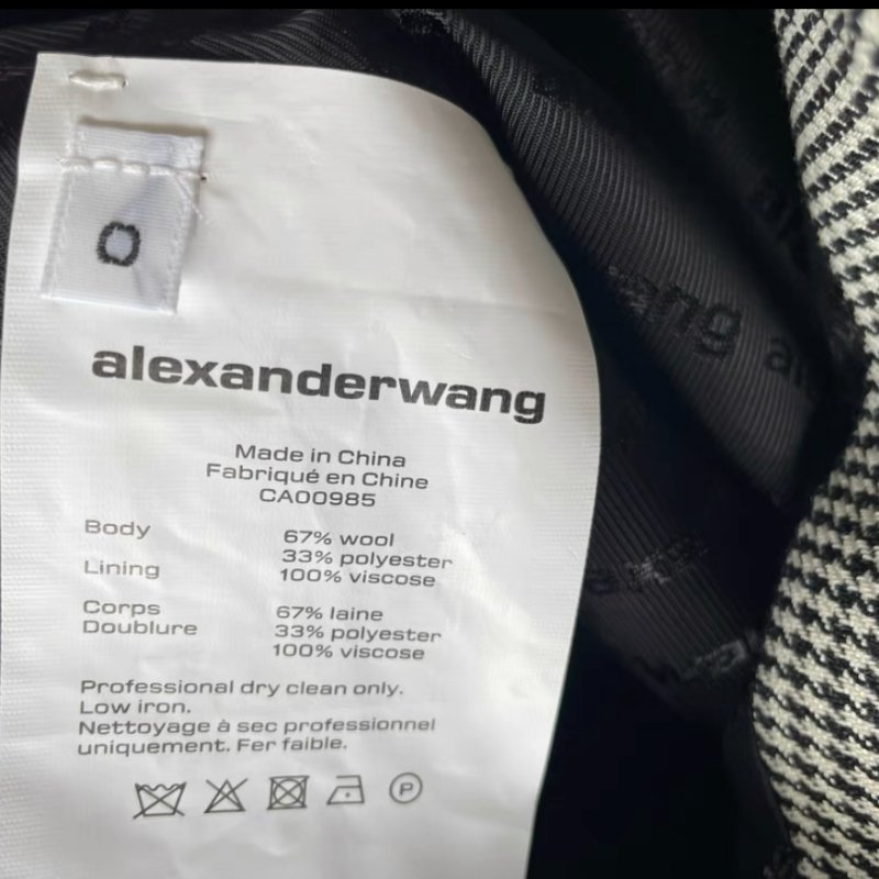 Alexander wang 千鳥格 短裙 全新有吊牌 0號，腰圍66，裙長43-4