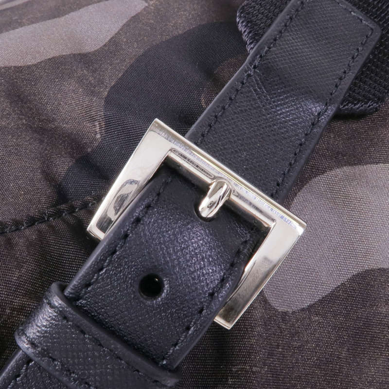 PRADA 尼龍Backpack銀扣背包-9