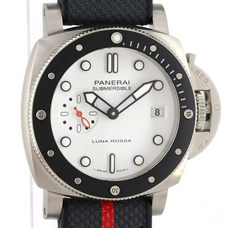 沛納海 Submersible Luna Rossa PAM01579 不鏽鋼自動腕錶-6