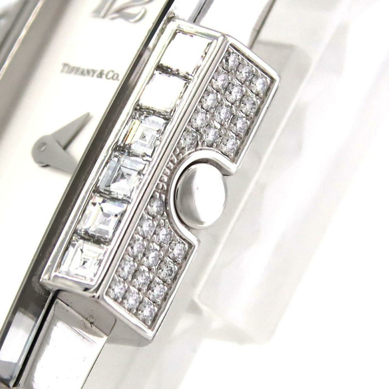 蒂芬妮雞尾酒腕錶，白金款 Baguette D，18675293，石英腕錶-4