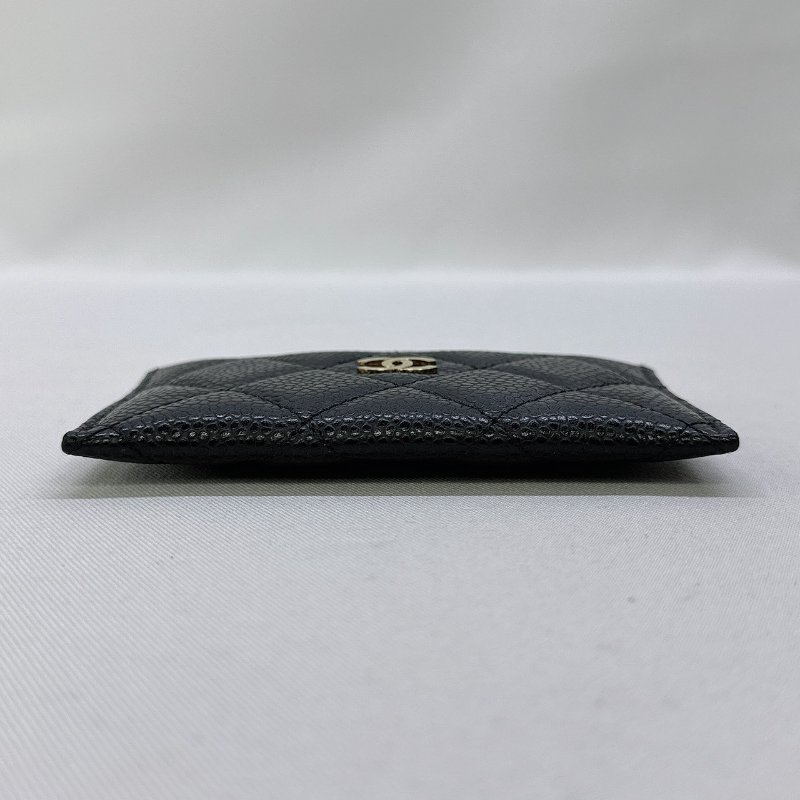 CHANEL 經典黑金荔枝牛卡片夾-7