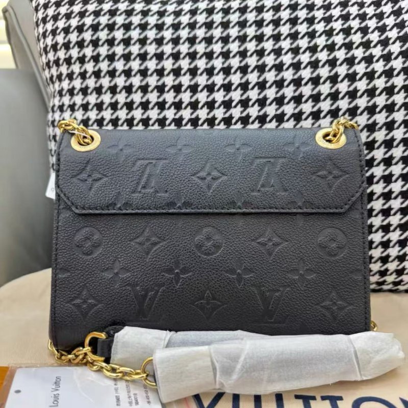 Lv vavinBB 黑金鍊條斜背包 全牛皮 20.5*8*15cm 全新 配件塵袋盒子購證-4