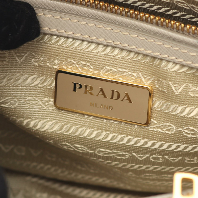 PRADA 2Way 肩背包 BL0838 Saffiano 皮革 灰色 二手 女款-3