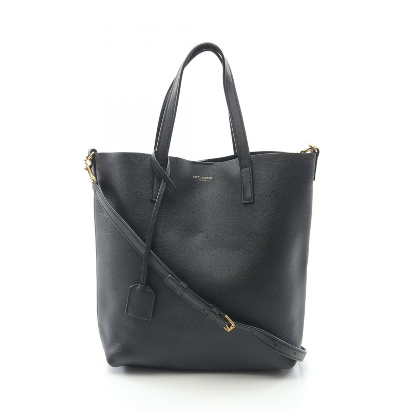 SAINT LAURENT PARIS SHOPPING TOY 手提包 GUE600307-0122 皮革 黑色 二手 女士-0