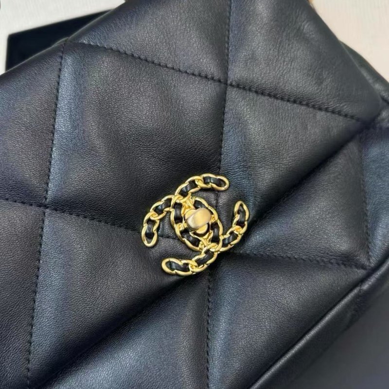 chanel 黑金 19bag小號 芯片款26x9x16 23 全新可送禮-1