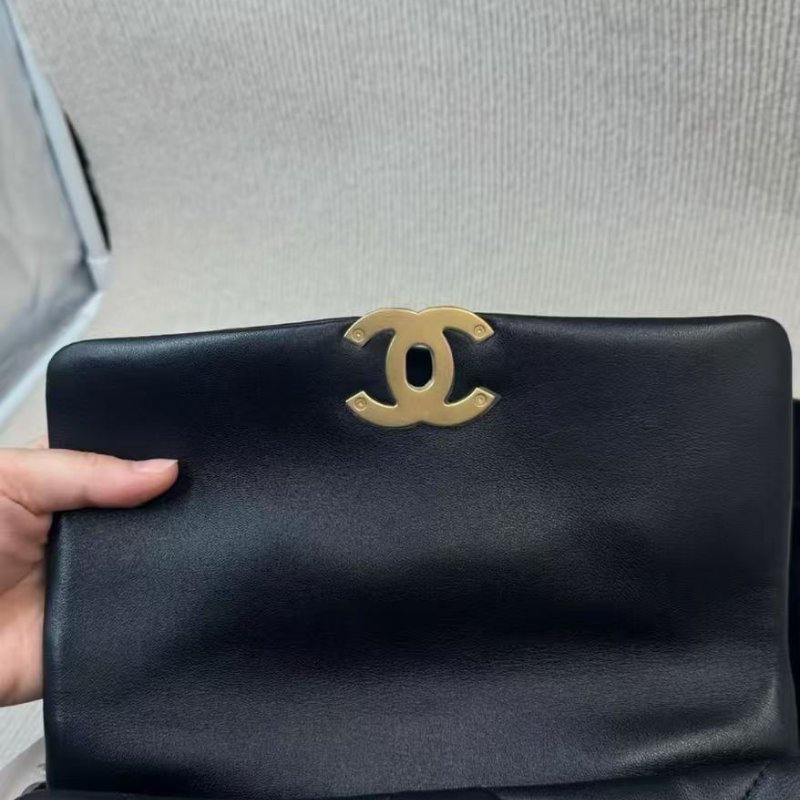 chanel 黑金 19bag小號 芯片款26x9x16 23 全新可送禮-2