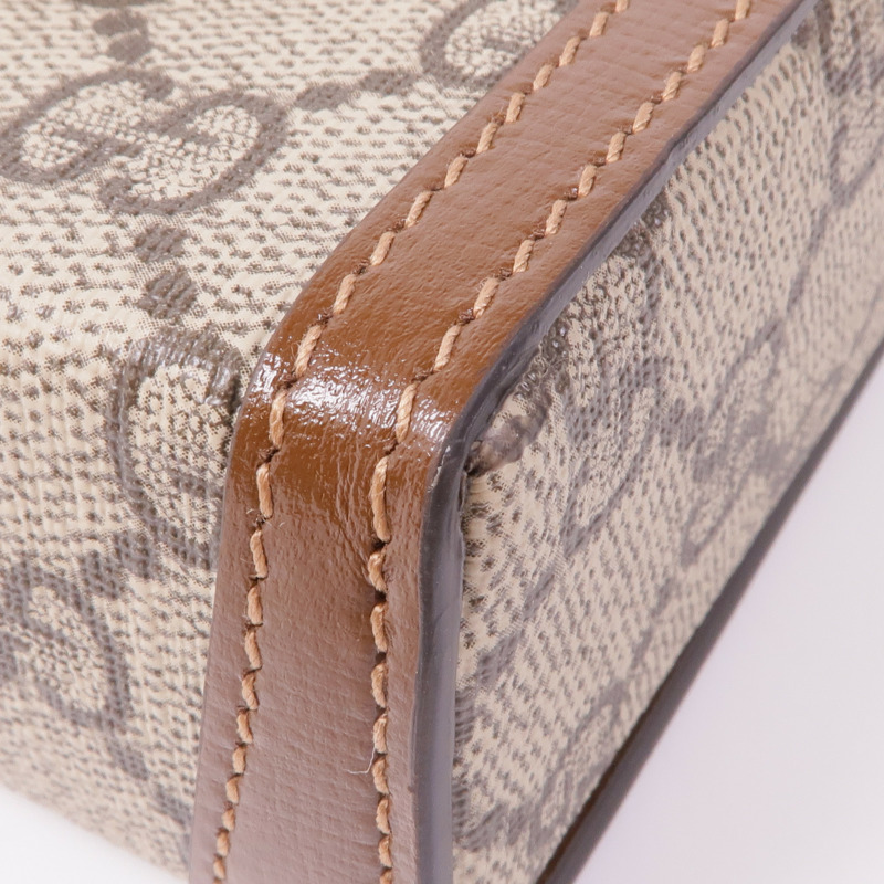 GUCCI 塗層帆布Horsebit 1955 Mini Bag金扣肩背袋-5