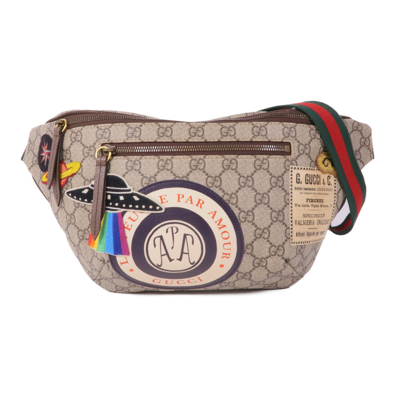 GUCCI 塗層帆布Waist Bag金扣腰包-0