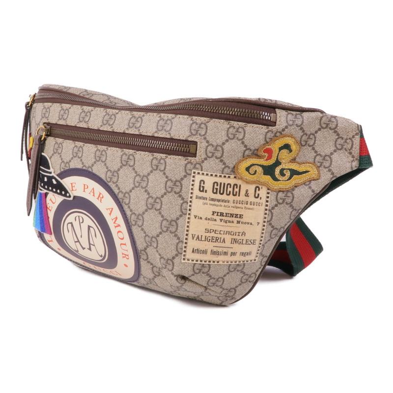 GUCCI 塗層帆布Waist Bag金扣腰包-2